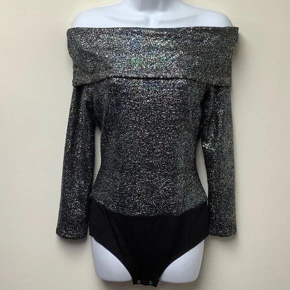 Zara Sparkly Bodysuit Size Small - Picture 1 of 7